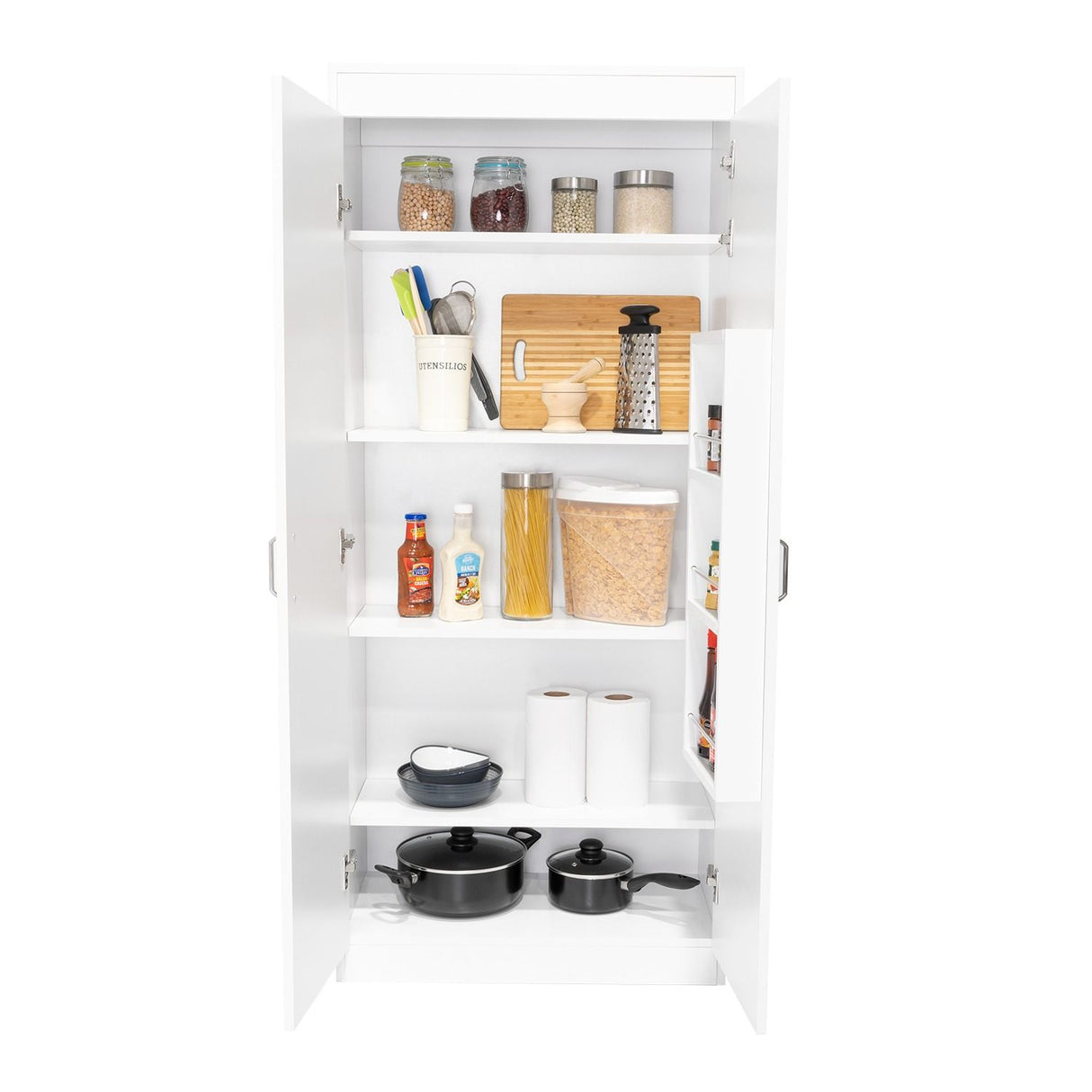 Alacena Varese Blanco 70x160.7cm con Dos Puertas - Muebles Organizadores | Bylmo