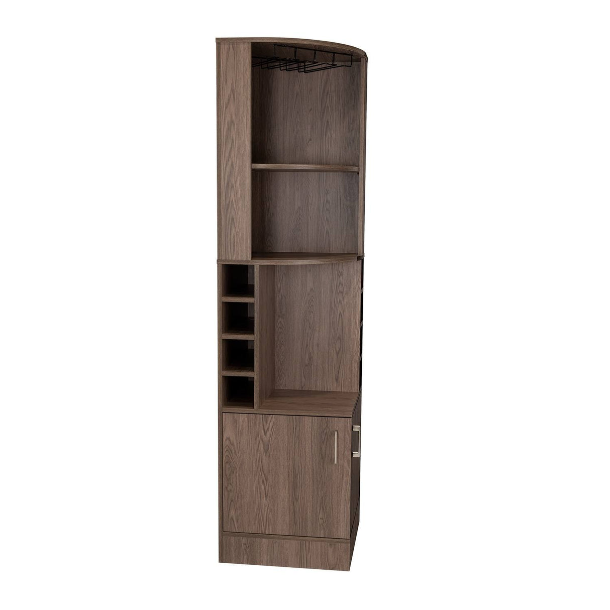 Bar Esquinero Esquinero Syrah Coñac 46.9x180.6cm con Un Cajón y con Ocho Portabotellas - Bares | Bylmo