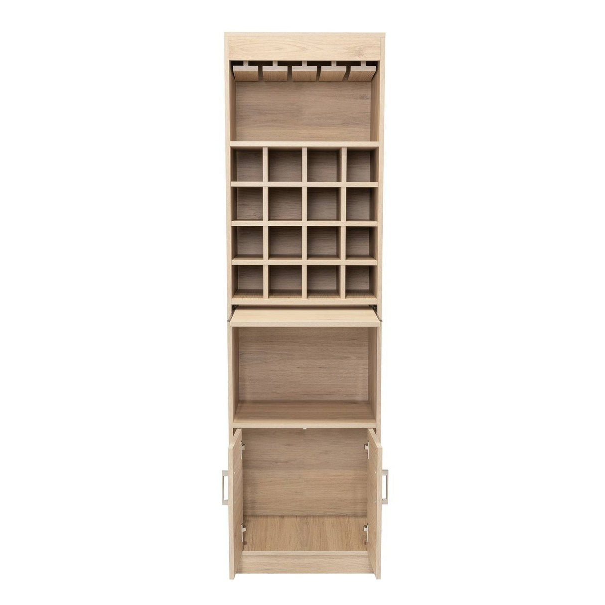 Bar Kava Rovere 51x180cm con Un Cajón y con Dieciséis Portabotellas - Bares | Bylmo
