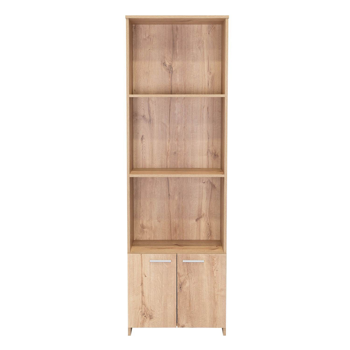 Biblioteca Lisa Easy Duna 55.1x181.5cm con Tres Compartimientos y con Un Cajón - Bibliotecas | Bylmo