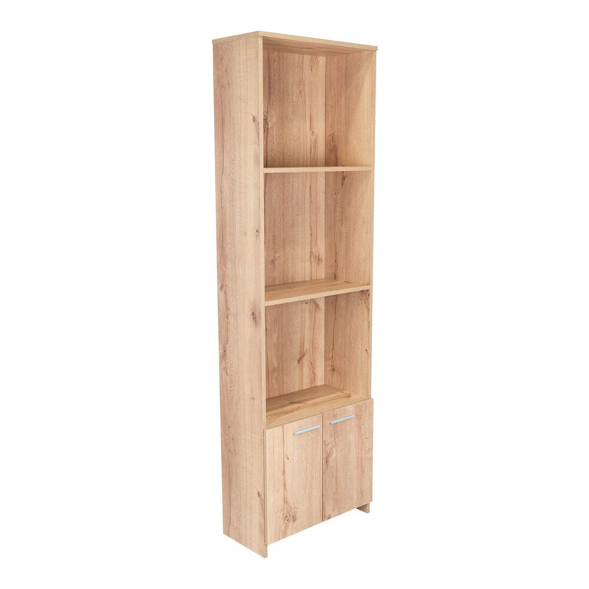 Biblioteca Lisa Easy Duna 55.1x181.5cm con Tres Compartimientos y con Un Cajón - Bibliotecas | Bylmo