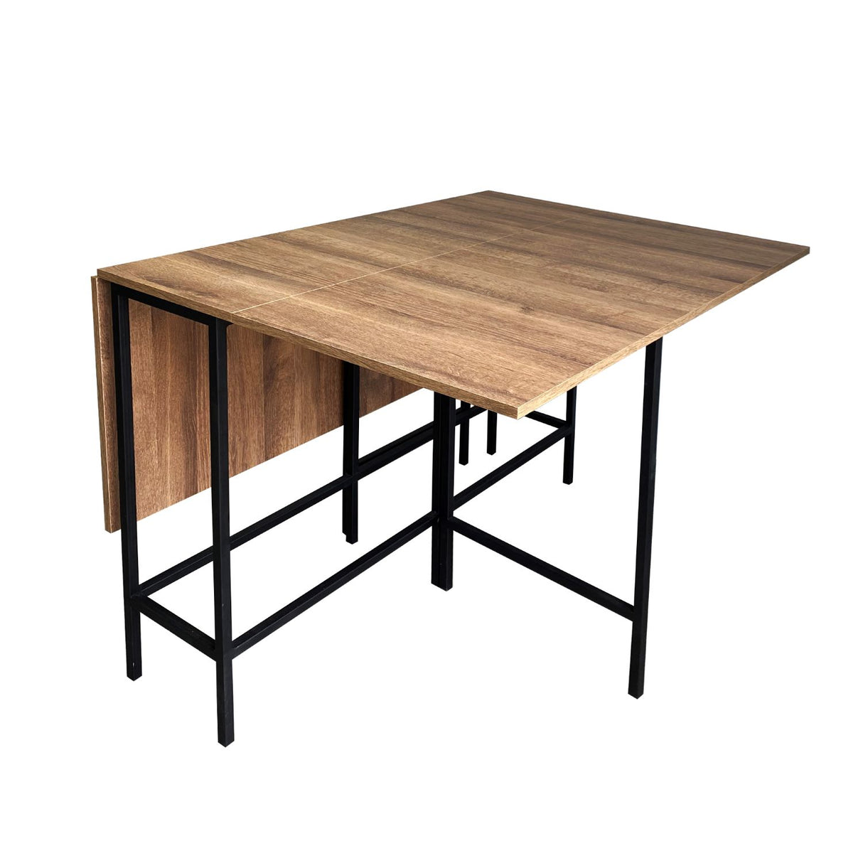 Combo Comedor Plegable y Sillas Pro Amareto y Negro 111 cm de Cuatro Puestos - Comedores | Bylmo