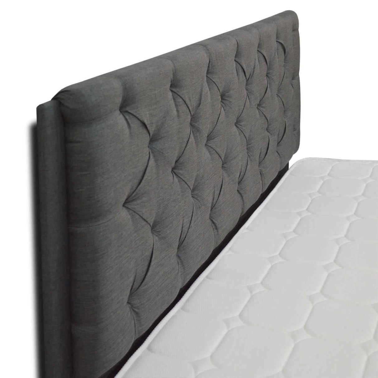 Cabecero Dreamer Gris 100x120cm Abullonado para Cama Sencilla