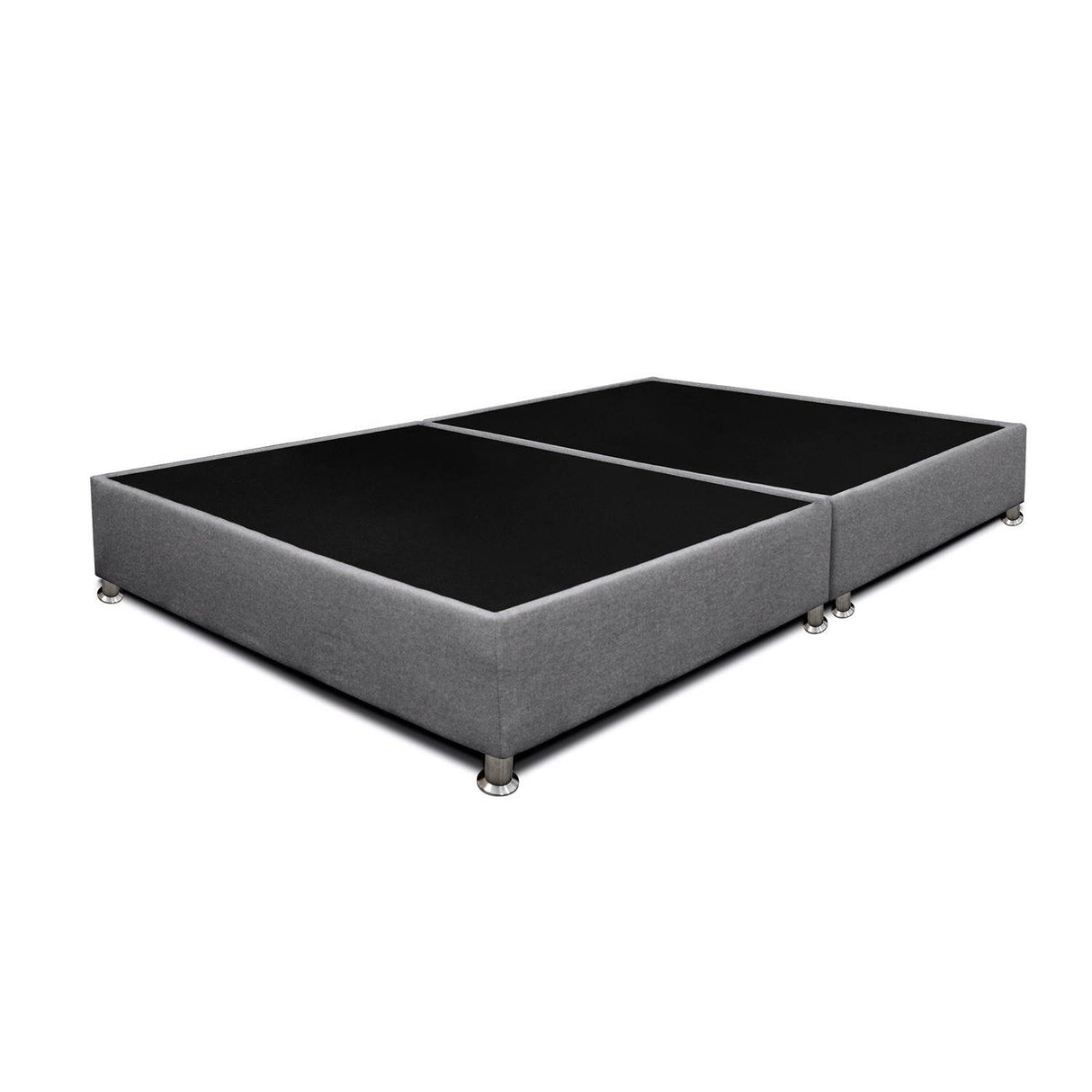 Combo Base Cama y Colchón DreamOn Hydrus Gris King 200 cm Rectangular con Dos Almohadas