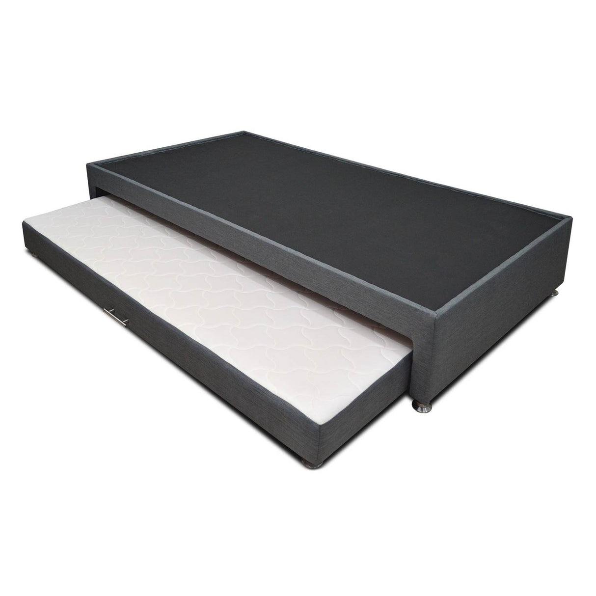 Combo Cama Tarima y Colchón Dreamer Gris Semidoble 120 cm Rectangular con Una Almohada