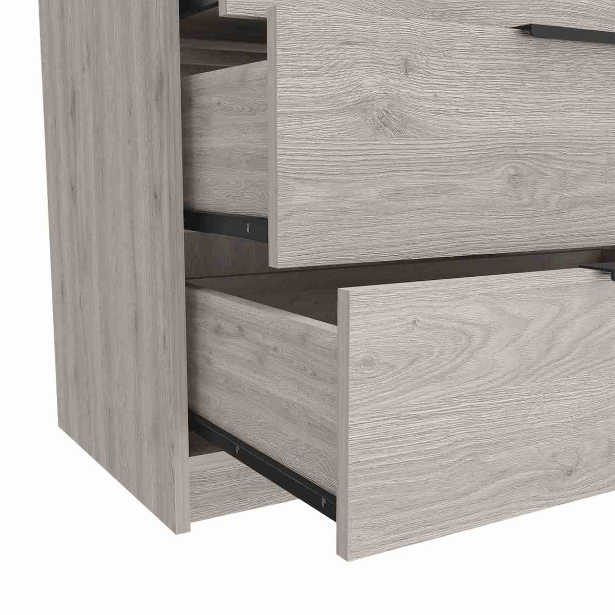Cómoda Kaia Ceniza 70x69cm De Tres Hileras con Tres Cajones