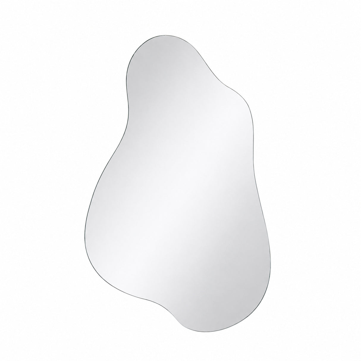 Espejo de Pared Maya Plateado 72x110cm Asimetrico sin Marco