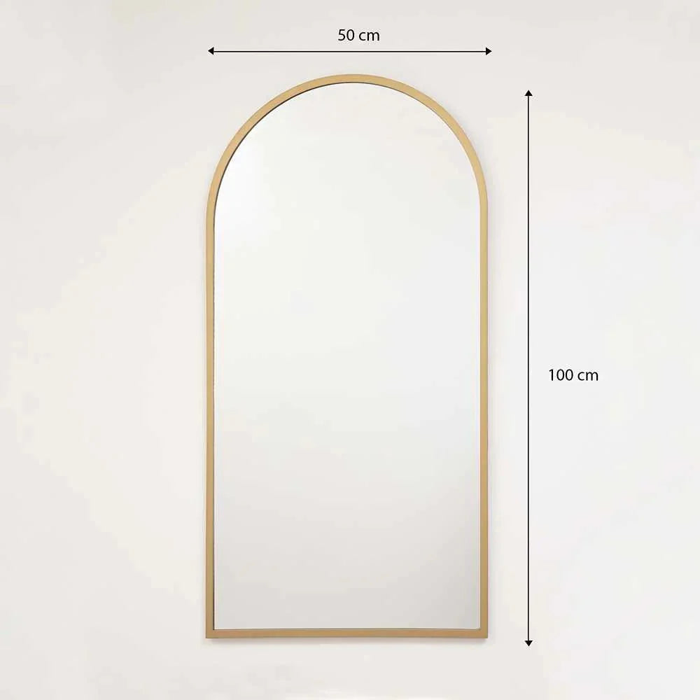 Combo Espejo Dorado Redondo 40cm y Espejo Dorado Arco 50cm