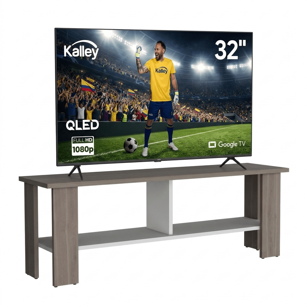 Combo Televisor Kalley 32" y Mueble de TV Navia - | Bylmo