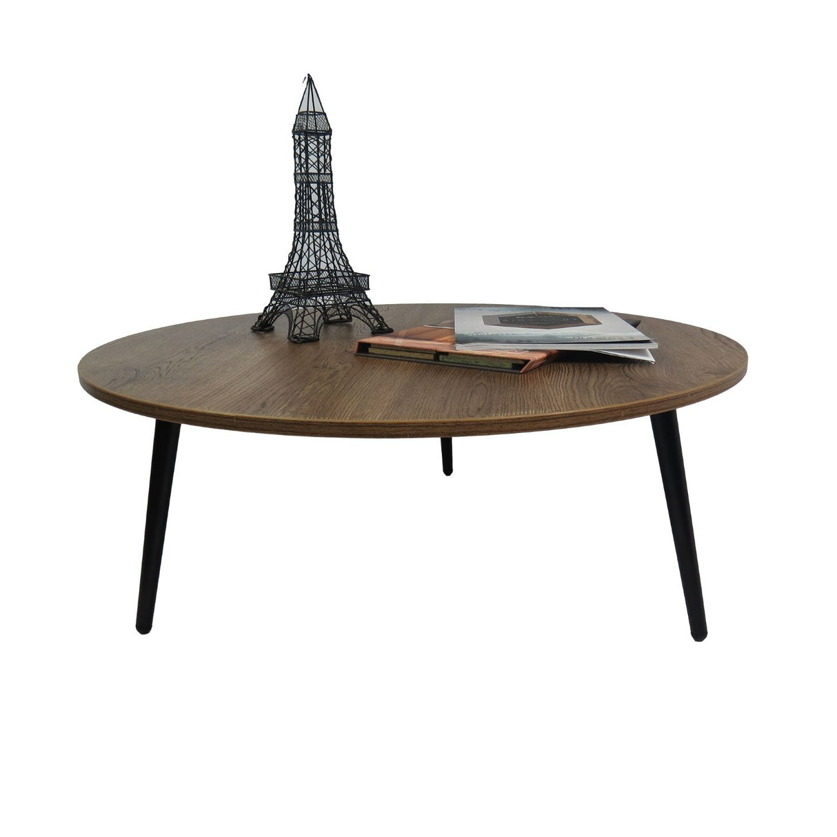 Mesa de Centro Tik Bellota 90 cm Redonda con Patas Metálicas - Mesas de Centro | Bylmo