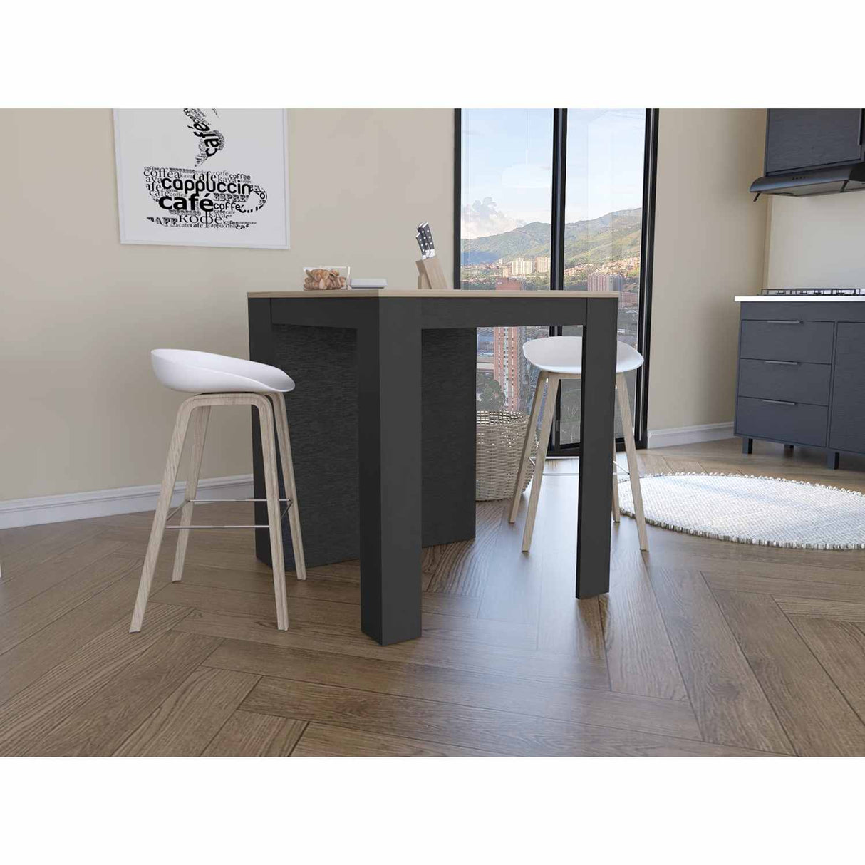 Mesa Auxiliar Tanna Wengue 79 cm Rectangular Elevada - Mesas Auxiliares | Bylmo