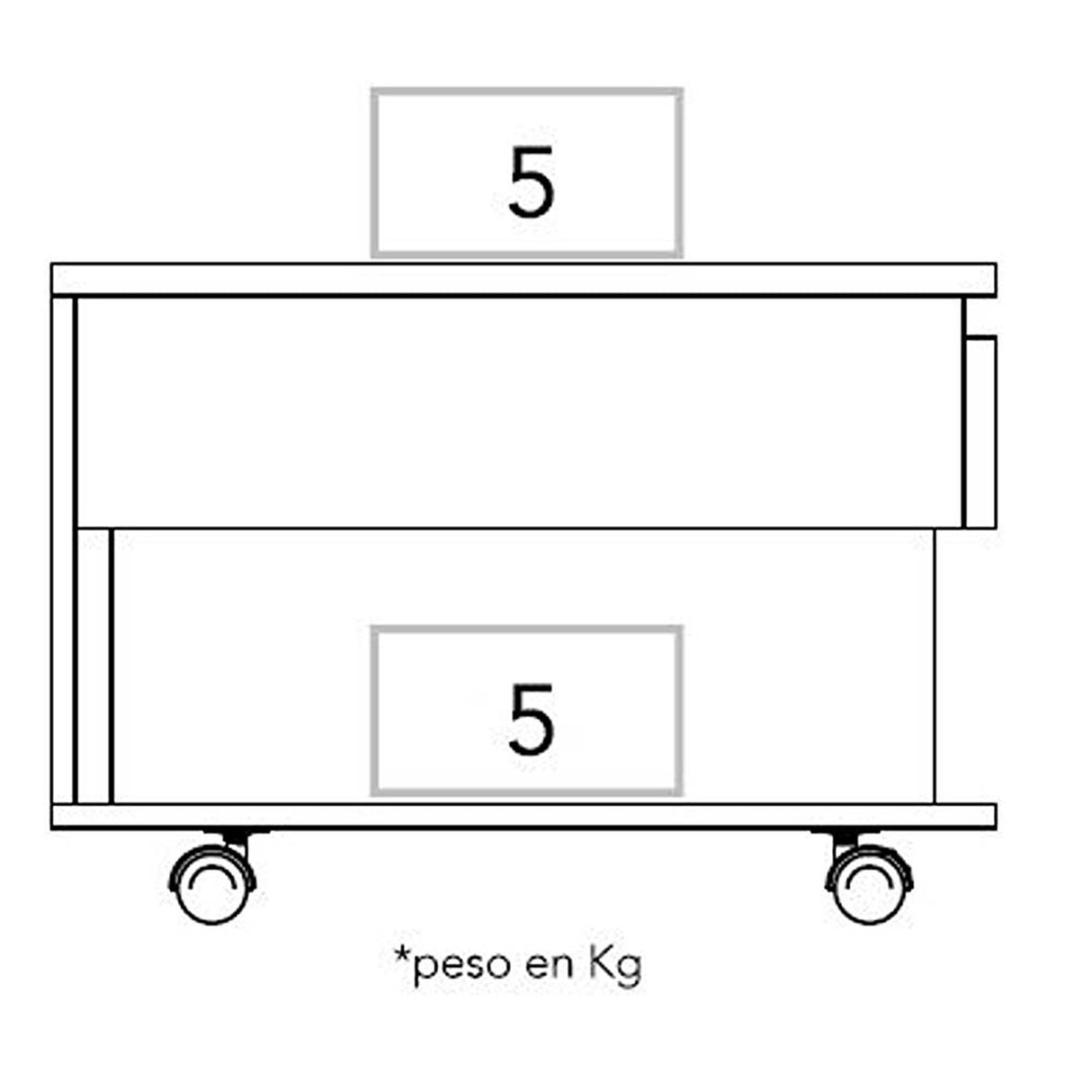 Mesa de Centro Coñac 55x39cm Rectangular Transformable Con Ruedas - Mesas | Bylmo