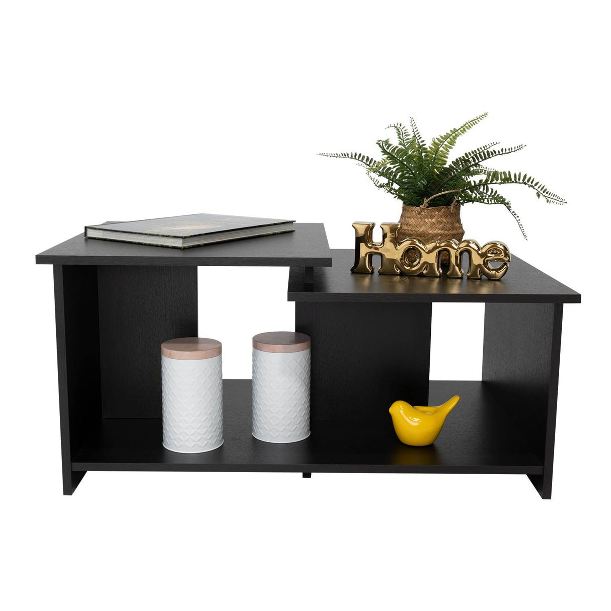 Mesa de Centro Wema Wengue 89.3x41.6cm Rectangular y con Compartimientos - Mesas | Bylmo