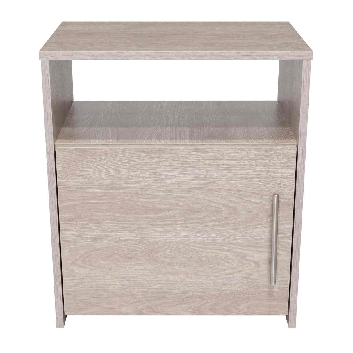 Mesa de Noche Nordico Ceniza 50.5x58cm con Un Compartimiento y con Una Puerta - Mesas de Noche | Bylmo
