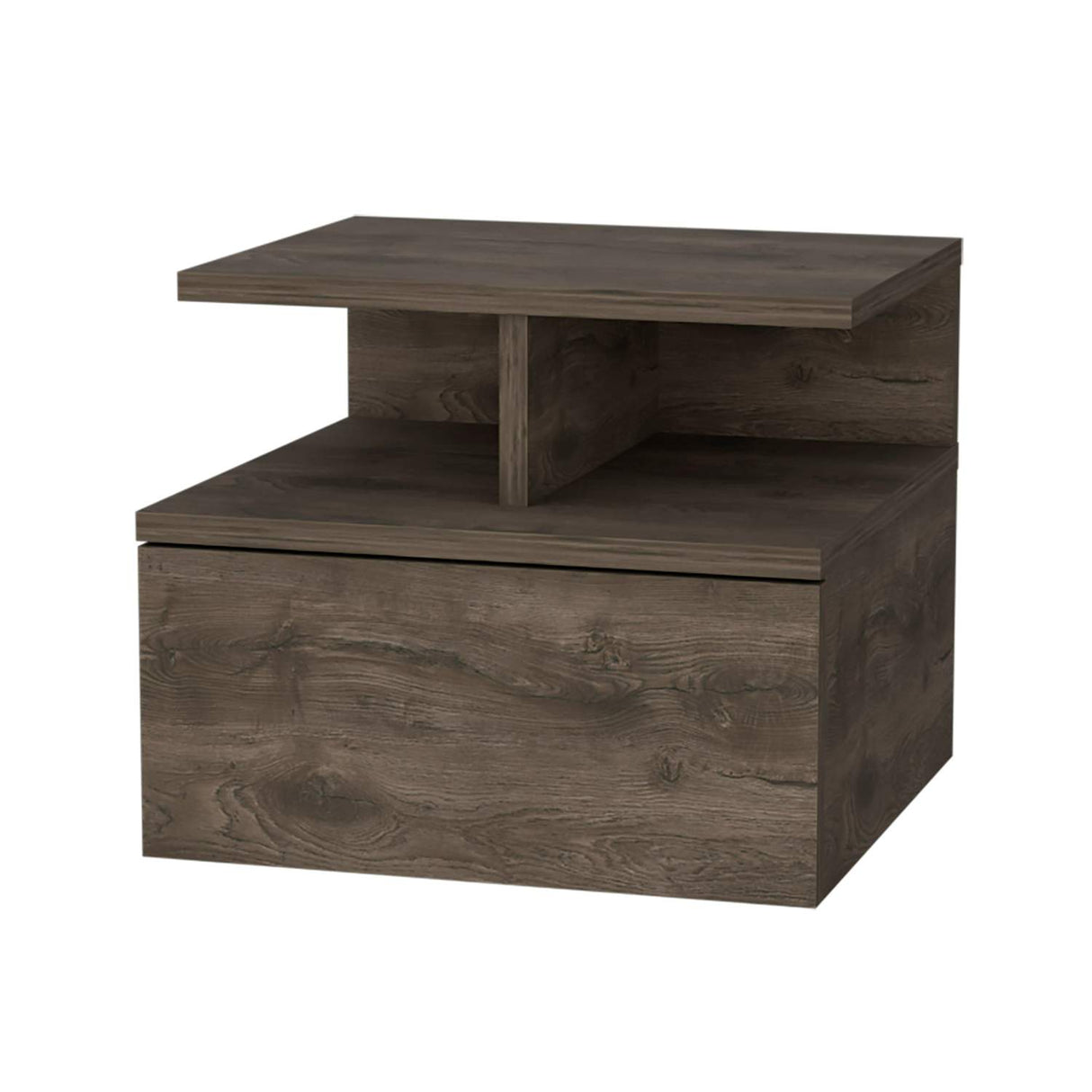 Mesa de Noche Flotante Bellota 36x30cm con Un Cajón y con Un Compartimiento - Mesas de Noche | Bylmo