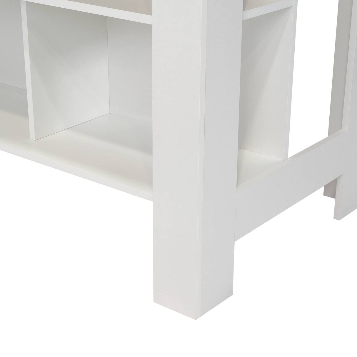 Mueble Auxiliar de Cocina Cala Blanco y Duna 103x90cm con Dos Entrepaños y con Tres Comportamientos - Muebles Organizadores | Bylmo