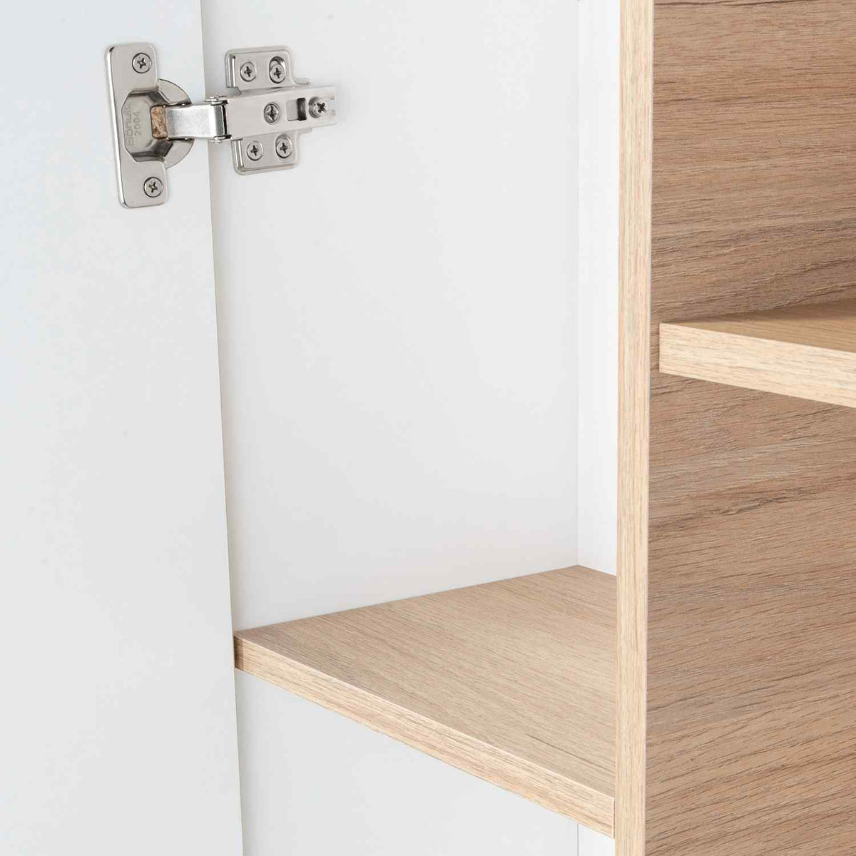 Optimizador de Baño Bath Rovere y Blanco 51.2x178.1cm sin Cajones y con Cuatro Entrepaños