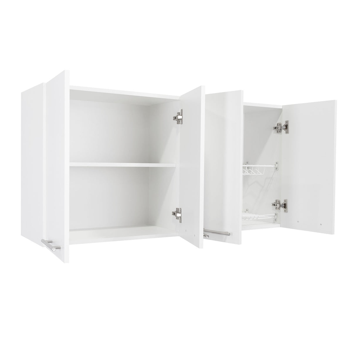 Mueble Superior de Cocina Blanco 120x60cm con Un Entrepaño y con Cuatro Puertas
