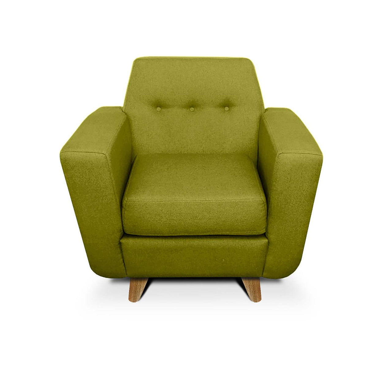 Poltrona Mouret Verde 85 cm de Tela sin Cojines Decorativos