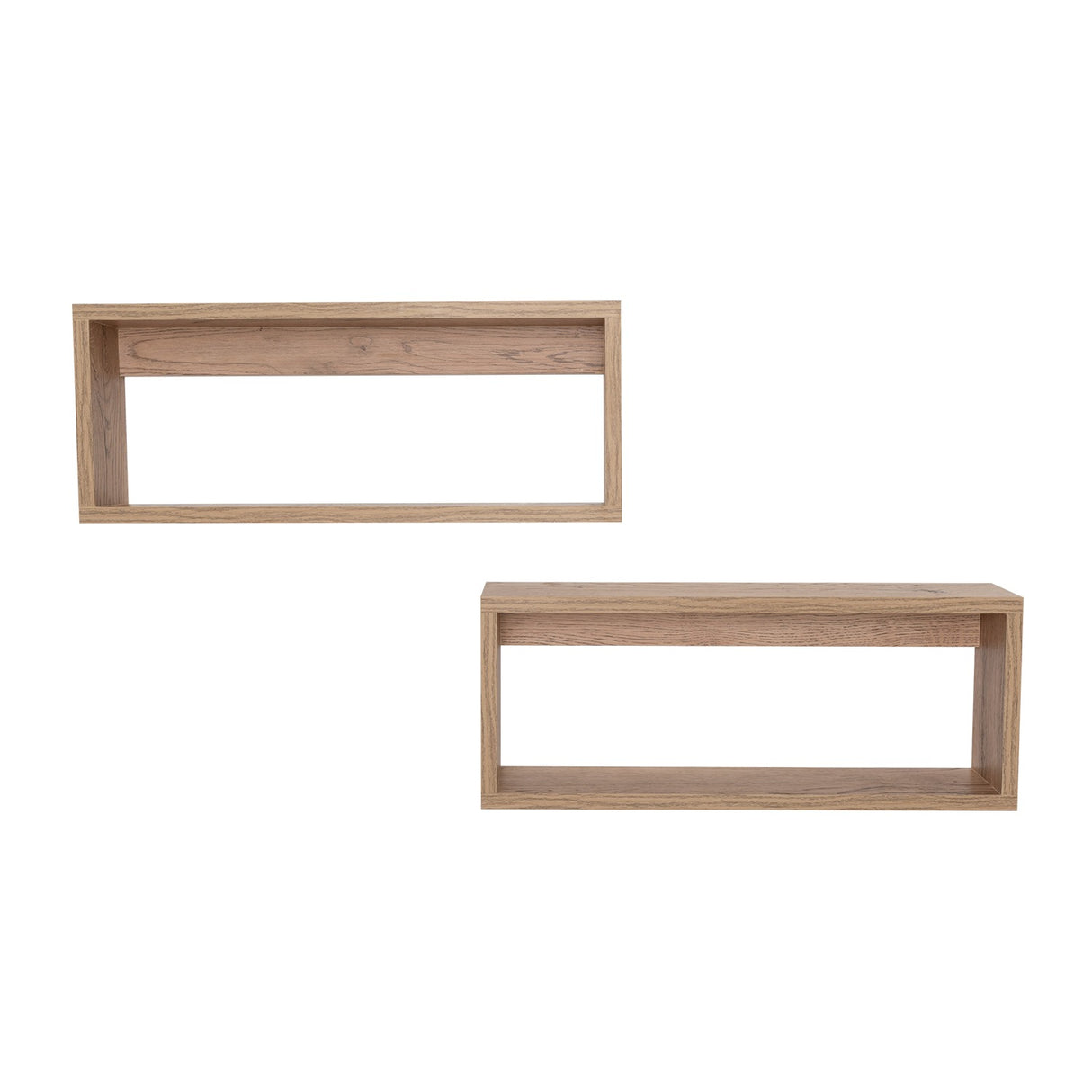 Set de 2 Repisas Rovere 50x20cm Rectangular con Dos Entrepaños - Repisas y Percheros | Bylmo