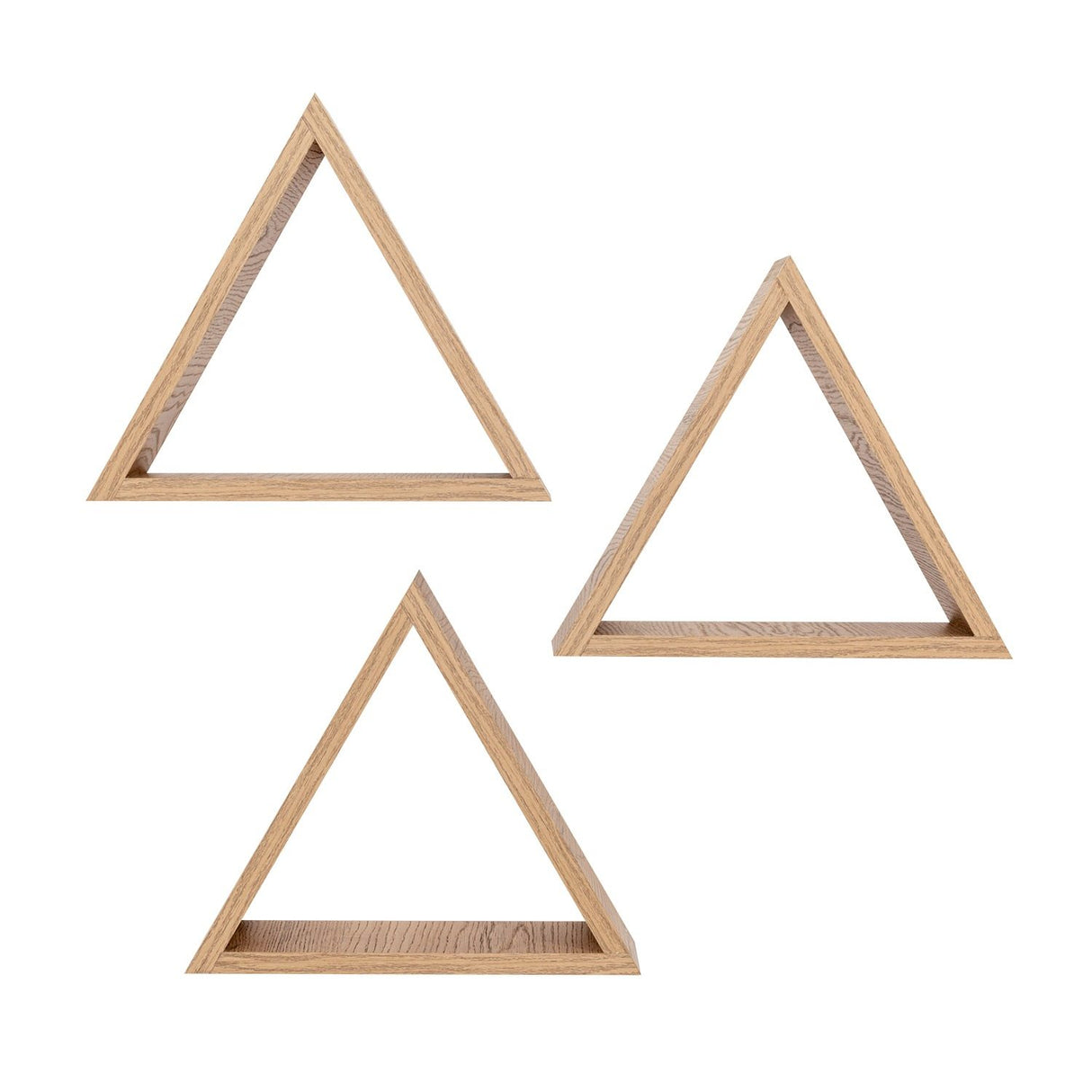 Set de 3 Repisas Rovere 30x30cm Triangular con Un Entrepaño - Repisas y Percheros | Bylmo