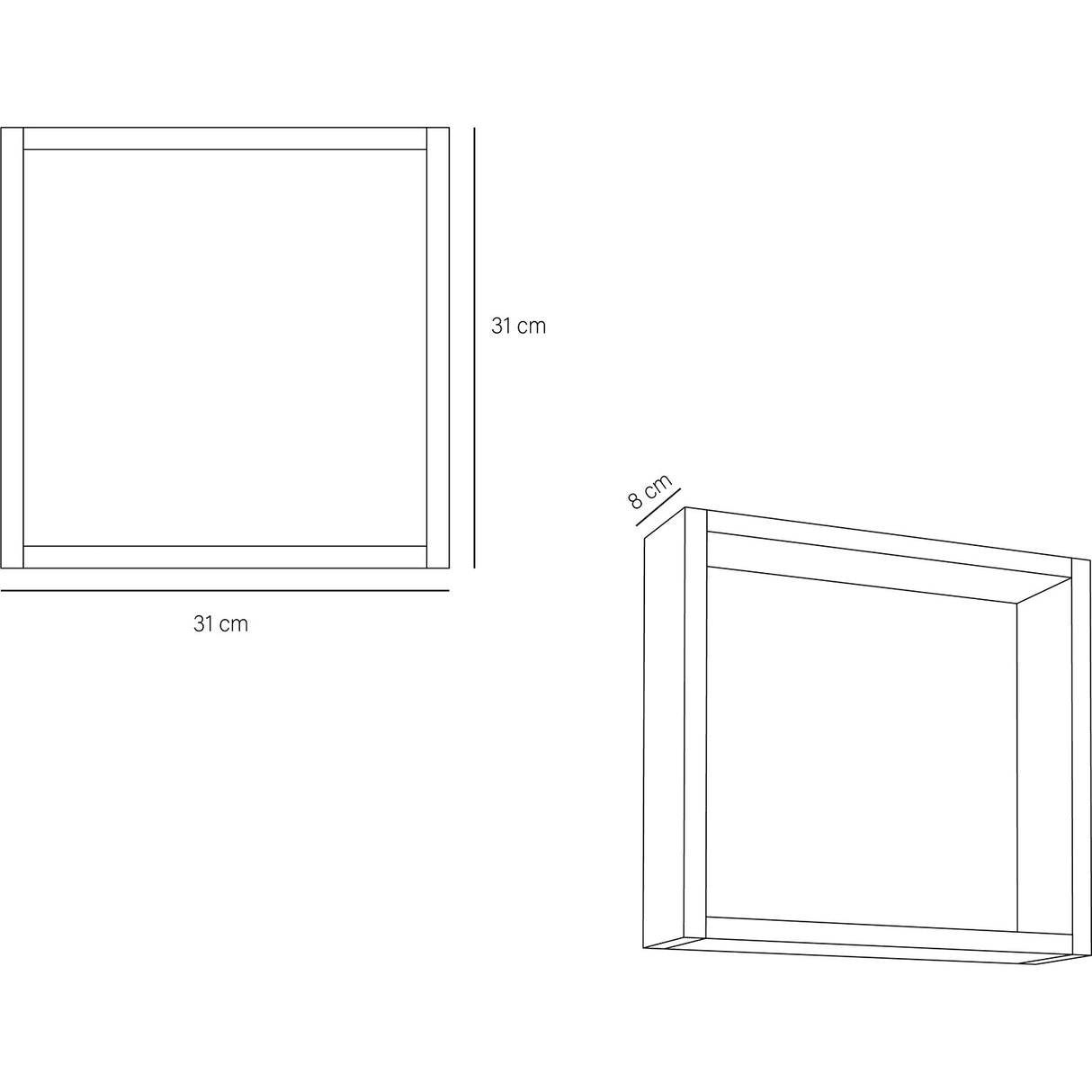 Set de 4 Repisas Zeus Rovere 46x26cm Rectangular con Un Entrepaño - Repisas y Percheros | Bylmo