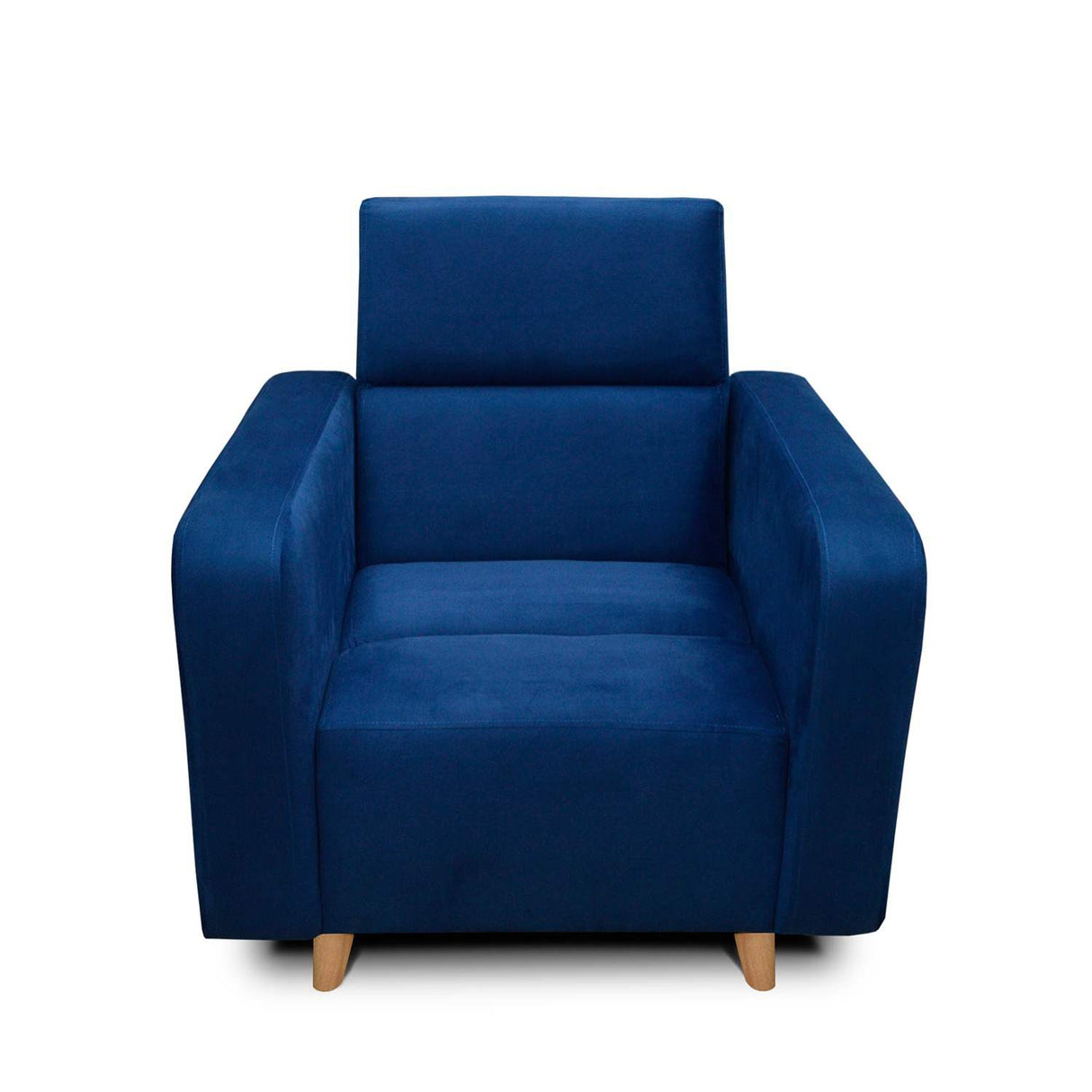Silla Poltrona Úngaro Azul 85x90cm De Un Puesto Reclinable con Apoya Brazos