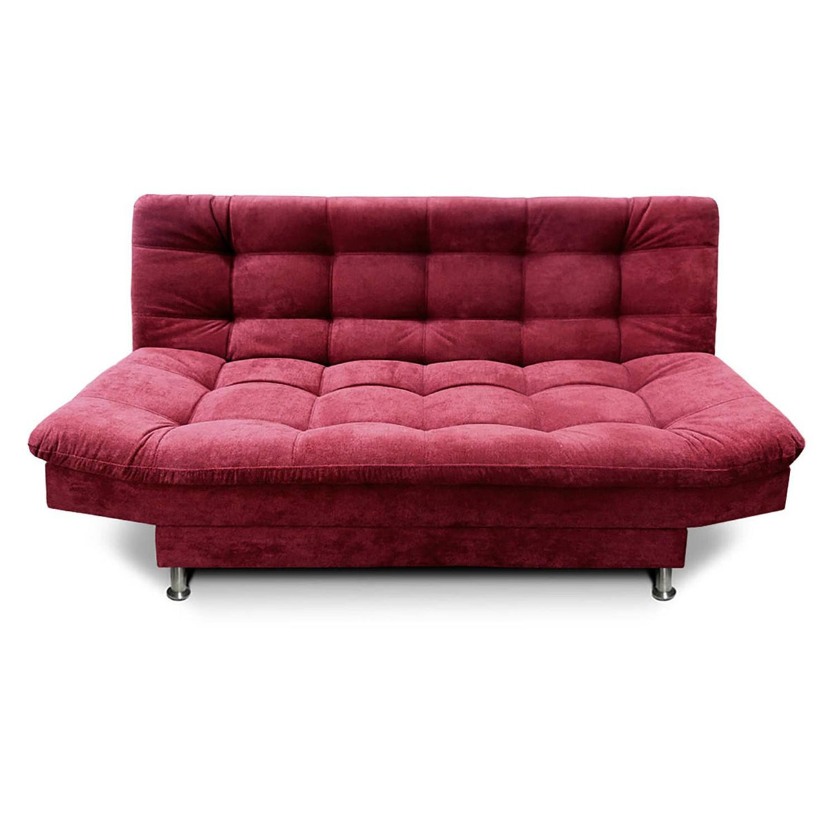 Sofá Cama Esquinero Carvallo Vinotinto 185x100cm De 3 Puestos Reclinable con Apoya Brazos
