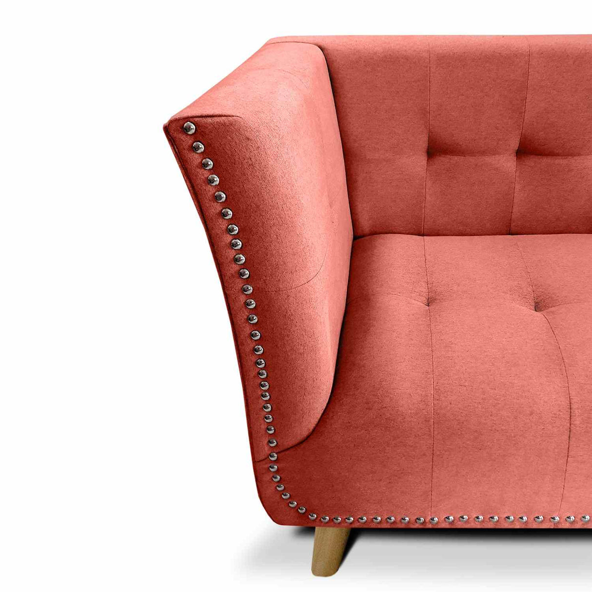 Sofá Magallanes Salmón 200x70cm De 3 Puestos con Apoya Brazos