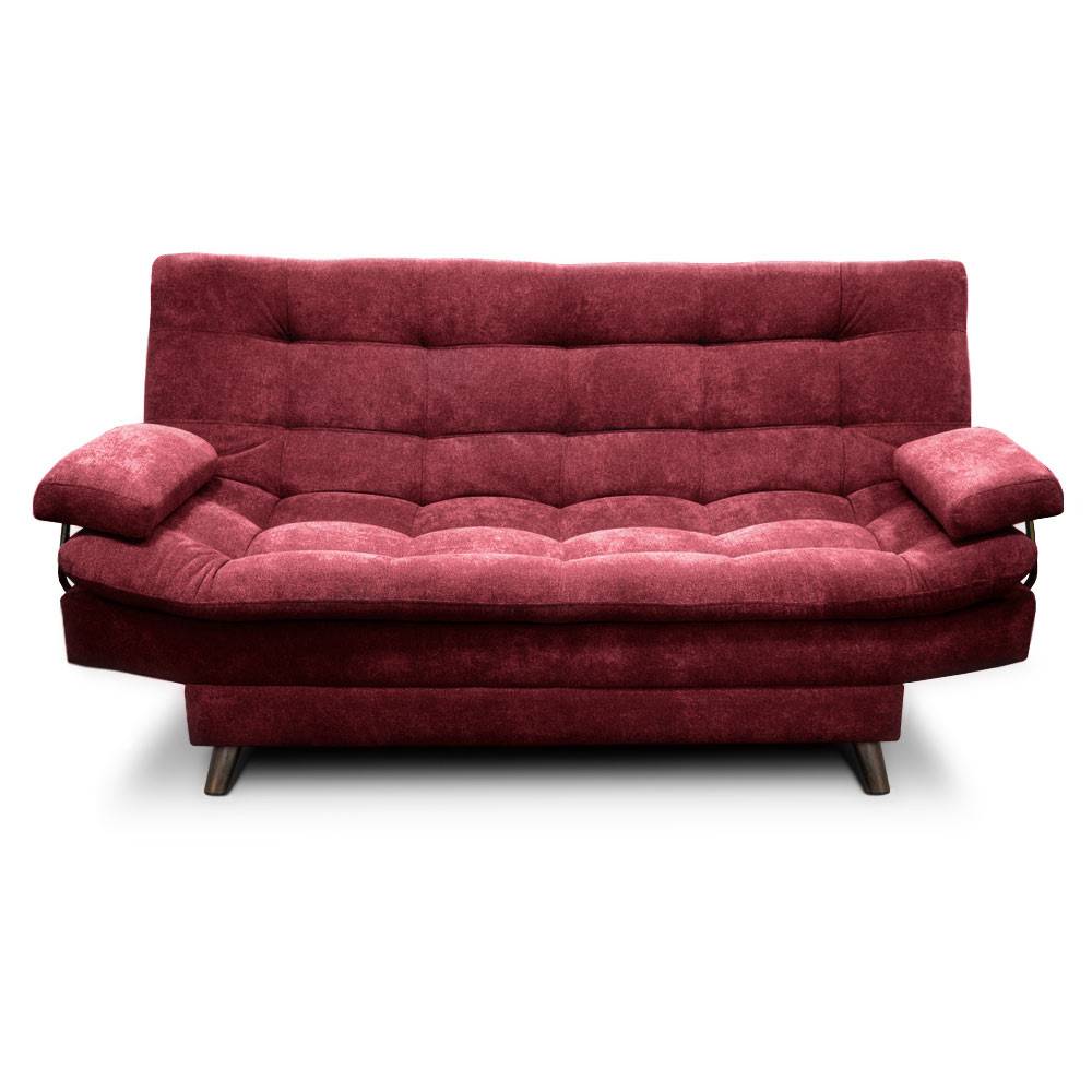 Sofá Cama Carvallo Vinotinto 185x100cm De 3 Puestos Reclinable sin Apoya Brazos