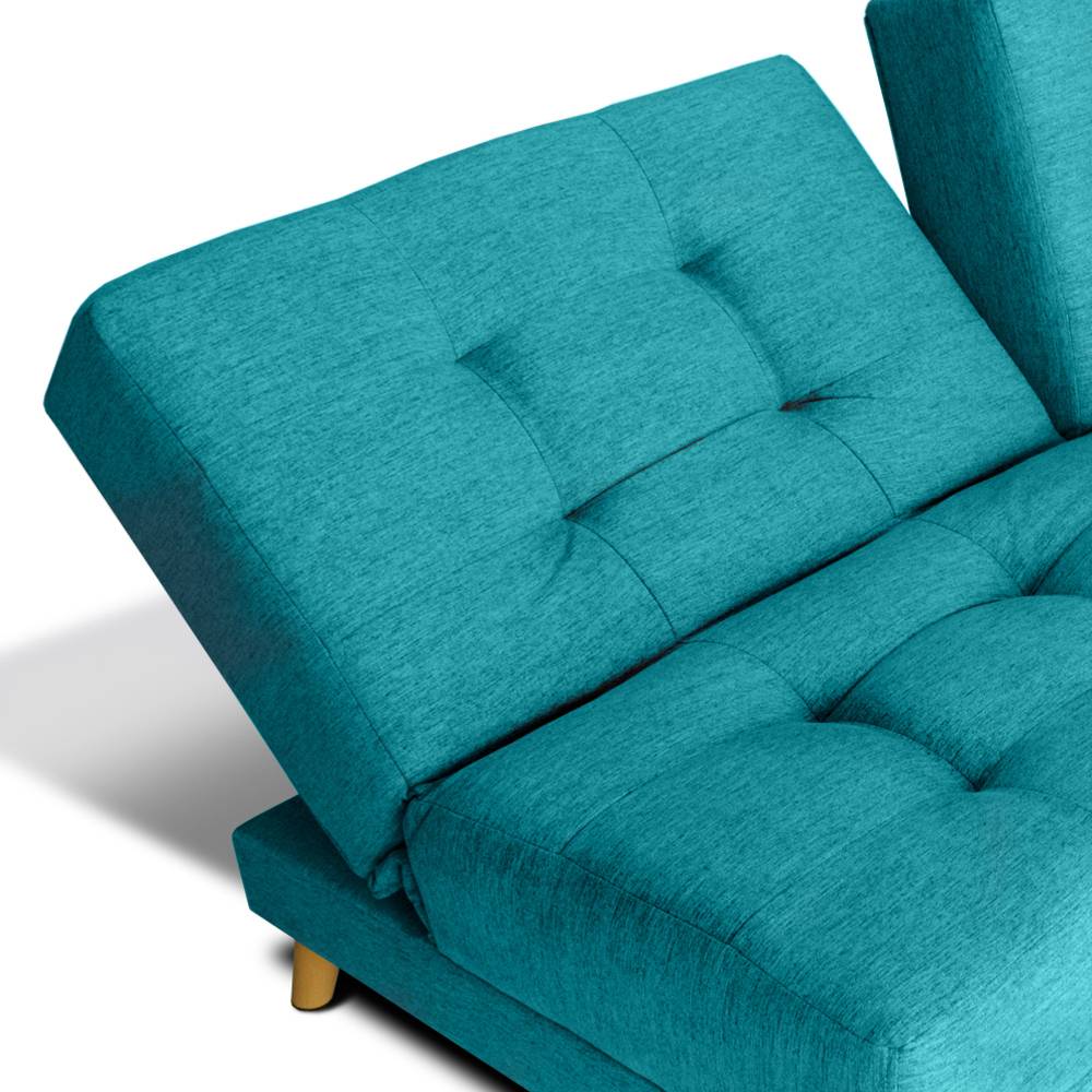 Sofá Cama Cavalli Turquesa 180x90cm De 3 Puestos Reclinable sin Apoya Brazos