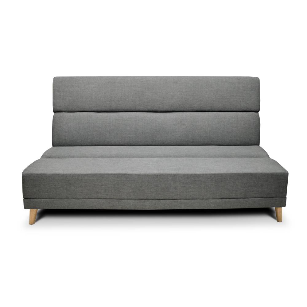Sofá Cama Souza Gris 180x85cm De 3 Puestos Reclinable sin Apoya Brazos