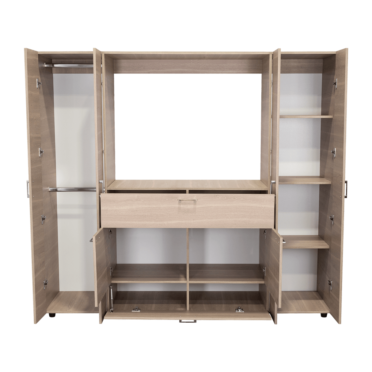 Closet Manila Z New Bardolino 198.4x179.9cm con Espacio para TV de 46 Pulgadas - CLOSETS | Bylmo