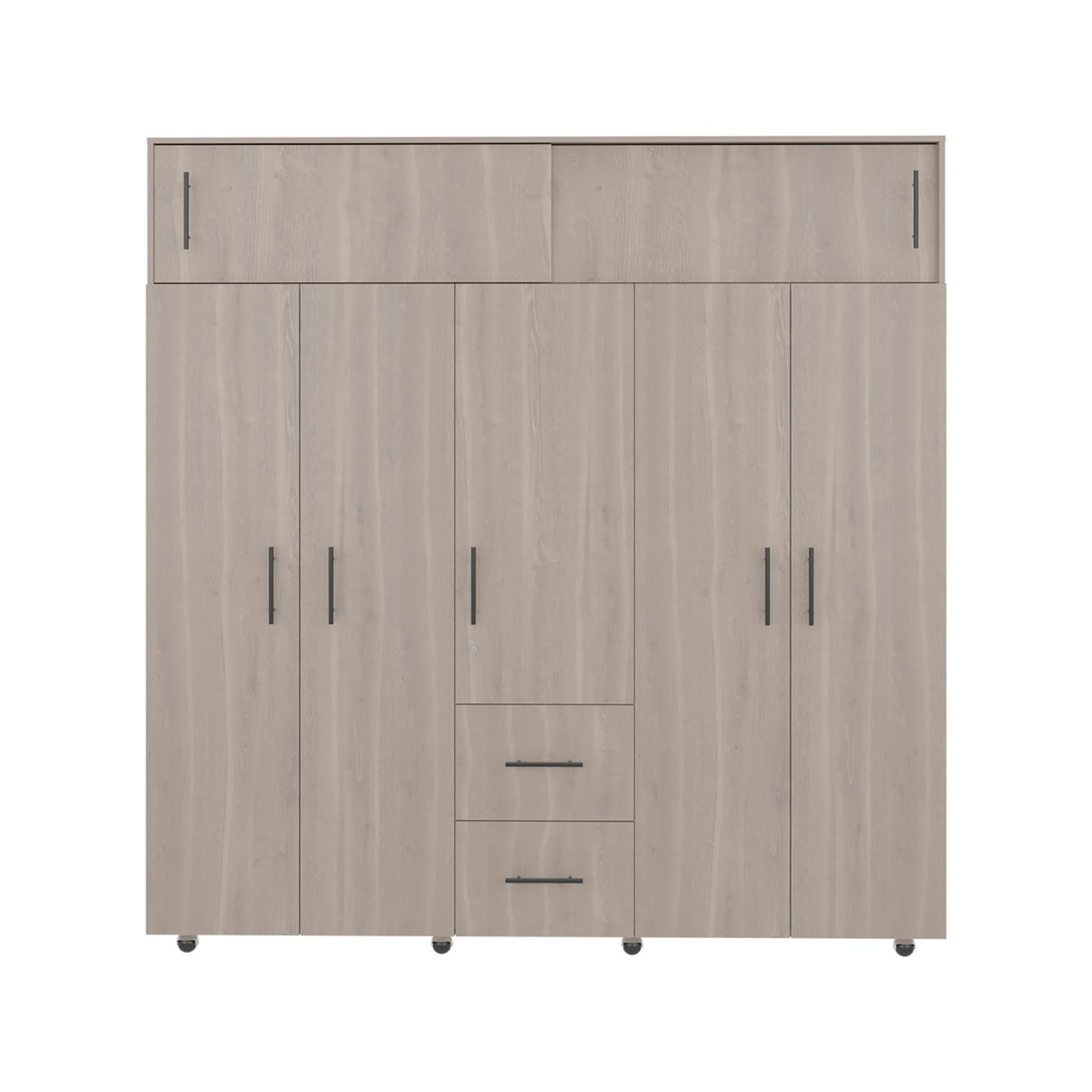 Closet Montevideo Bardolino y Blanco 200.1x206cm con 3 Cajones con 4 Entrepaños - Closets | Bylmo