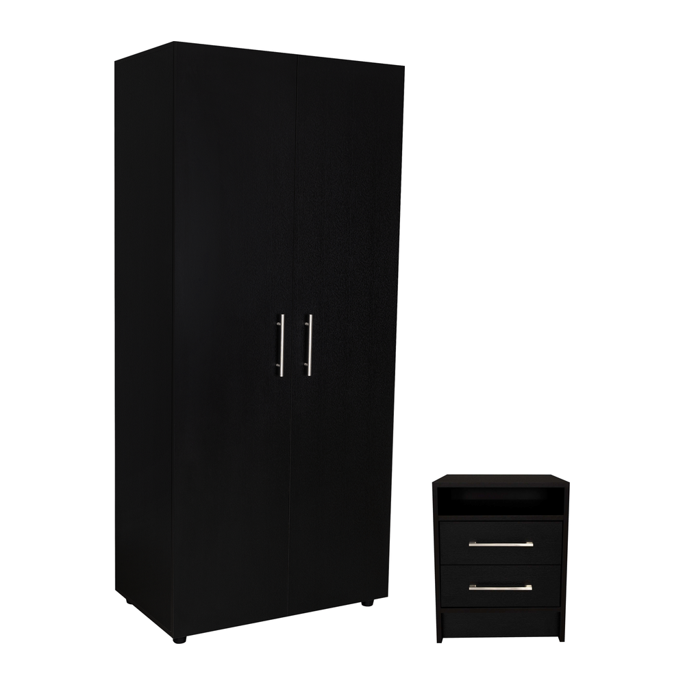Combo Closet Tera y Mesa de Noche Eter Wengue