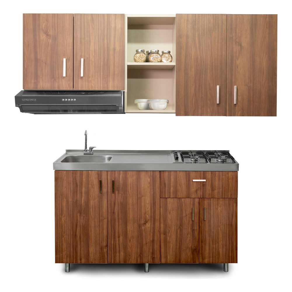 Combo Mueble Superior y Mueble Inferior de Cocina Challenger Nola 150 cm