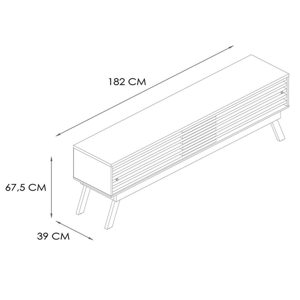 Rack Frizz Savana 182 cm con Dos Puertas - Muebles para TV | Bylmo
