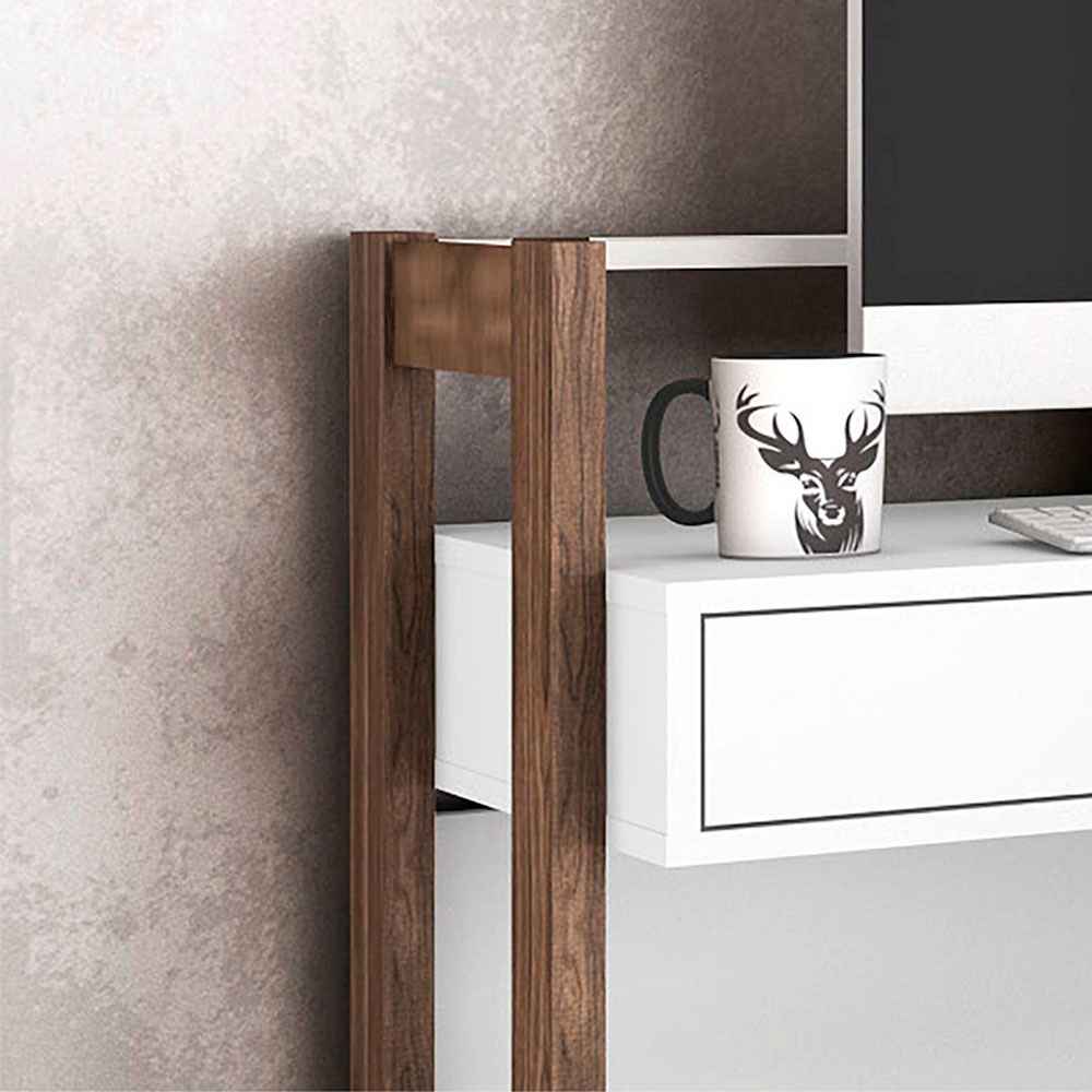 Escritorio Caracas Blanco 95 cm con Cajón y Entrepaño - Escritorios y Archivadores | Bylmo