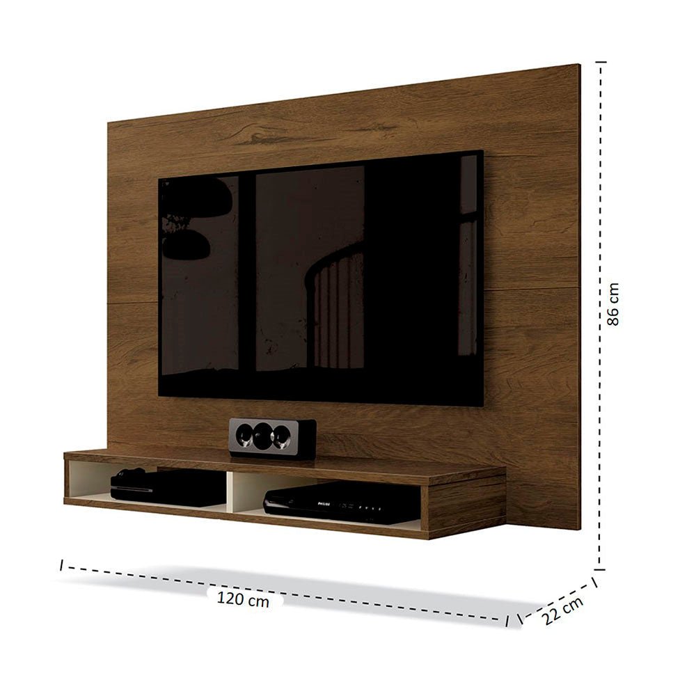 Panel Tunez Nogal 120 cm - Muebles para TV | Bylmo