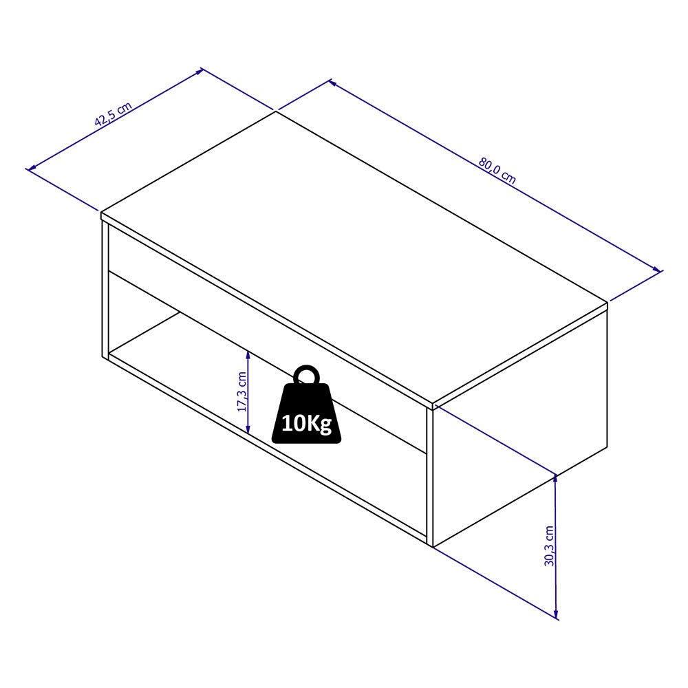 Mueble Nepal Negro 80 cm - Gabinetes | Bylmo