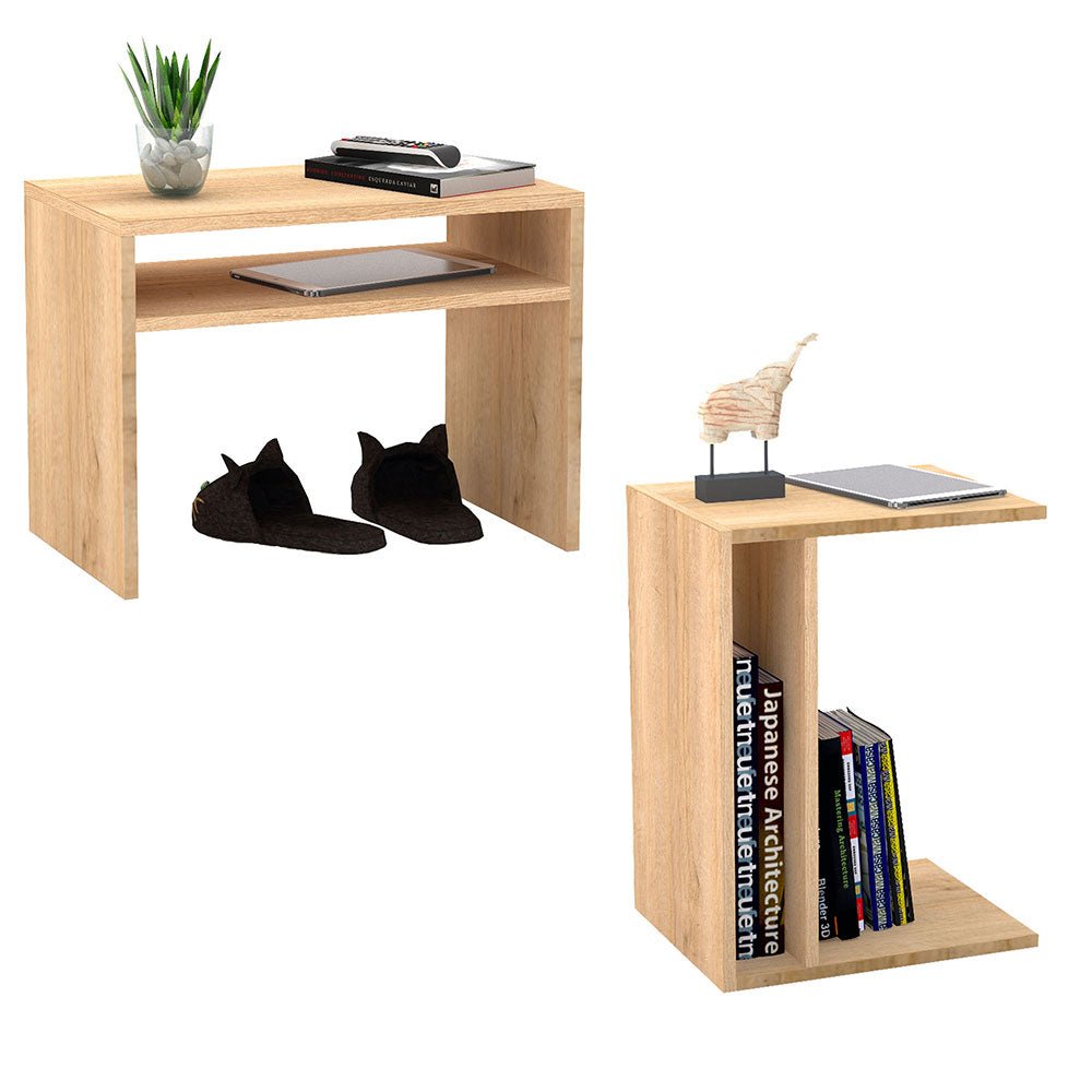Mesa de Noche x 2 Monet Duna 38 cm - Mesas de Noche | Bylmo