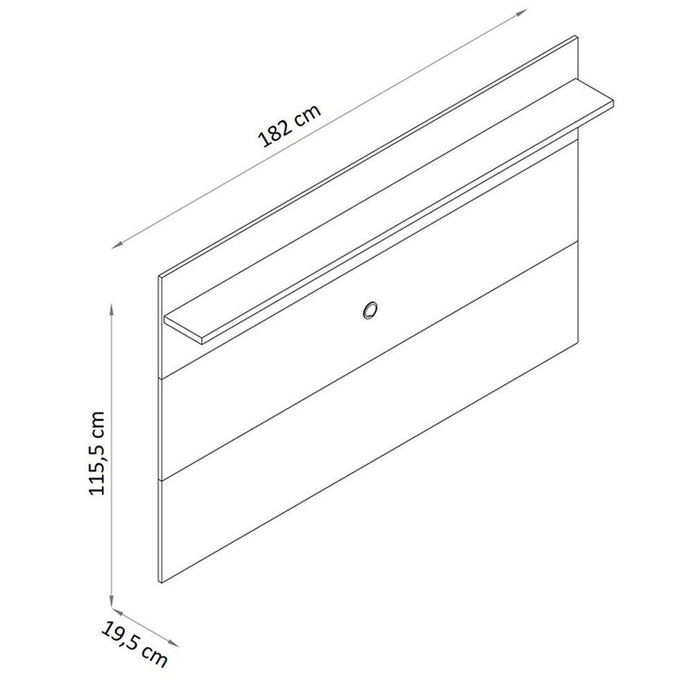 Panel Lorenzo Cafe 182 cm - Muebles para TV | Bylmo