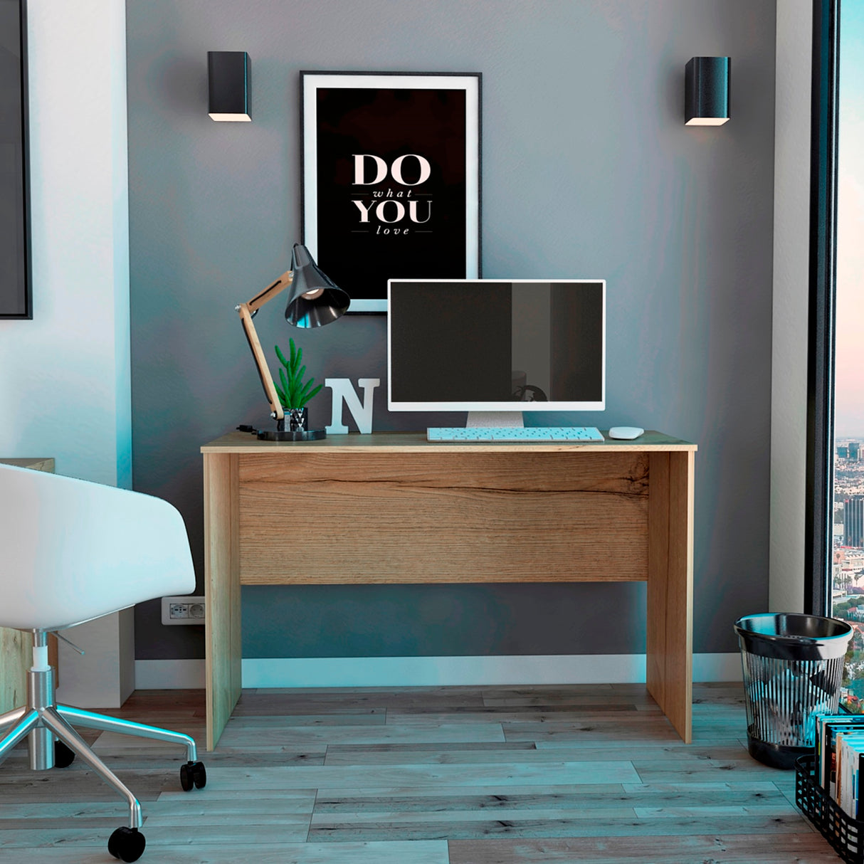 Escritorio Malibu Duna 53x120cm. Moderno Y De Fácil Armado