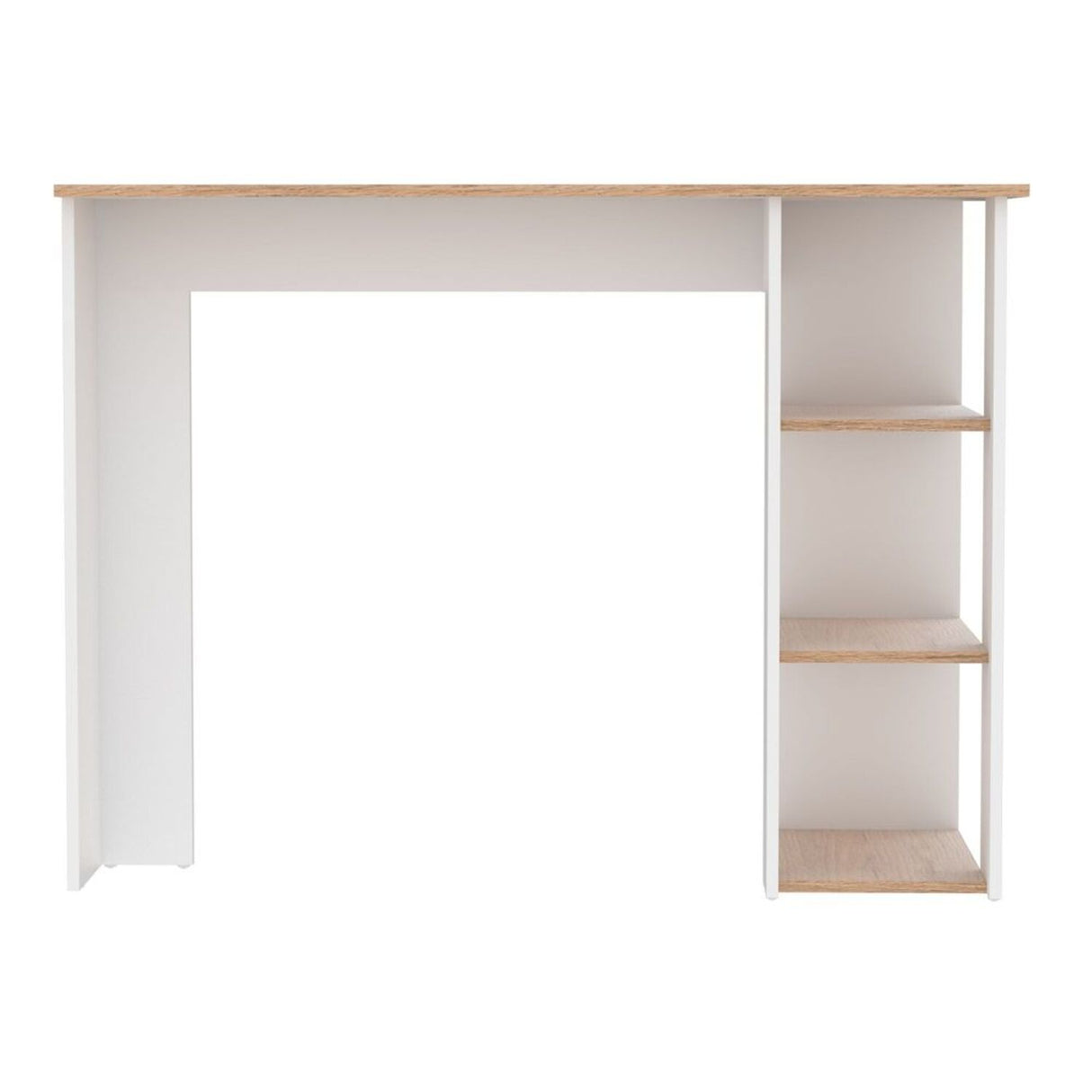 Barra de Cocina Dan 120.9x90.1cm Rovere con 3 Entrepaños