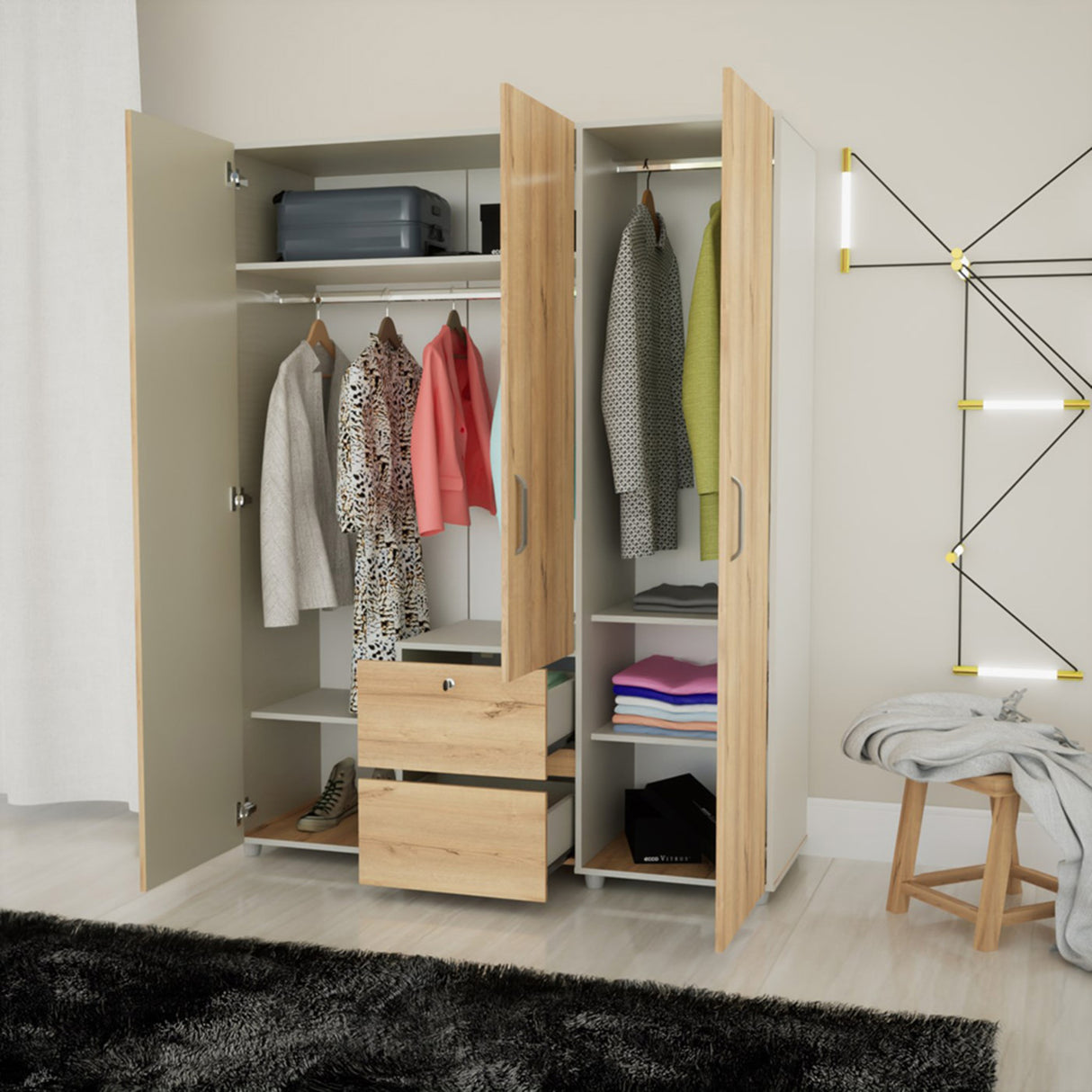 Closet Saga Duna 140x50x180cm MDP