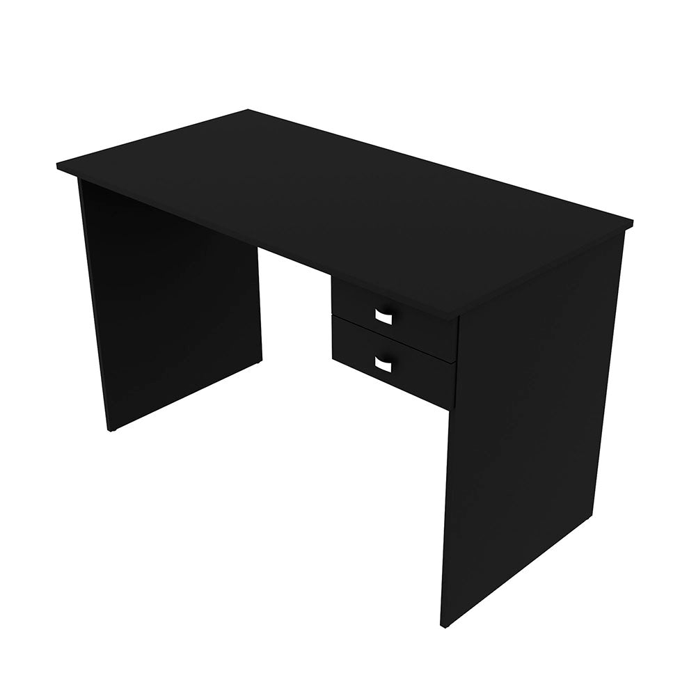 Escritorio Munich Negro 117x74.5cm Con Dos Cajones - Escritorios y Archivadores | Bylmo