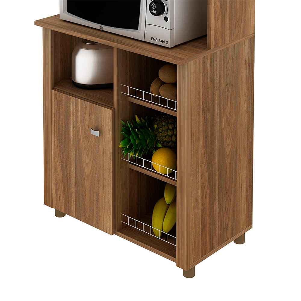 Mueble Auxiliar Burgos Cafe 68 cm con Una Puerta y Entrepaños - Muebles Organizadores | Bylmo