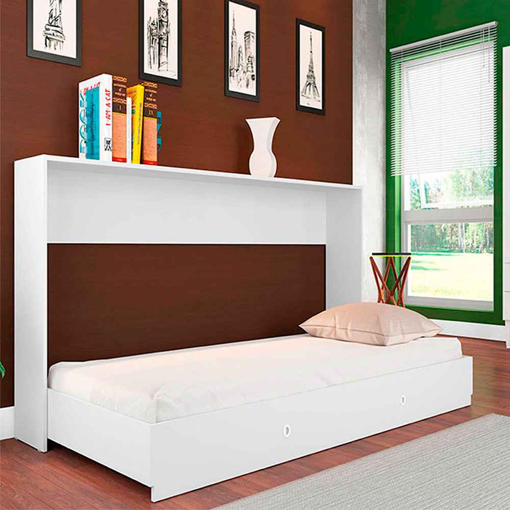 Cama Latino Sencilla 90 cm Blanco Desplegable - Camas | Bylmo