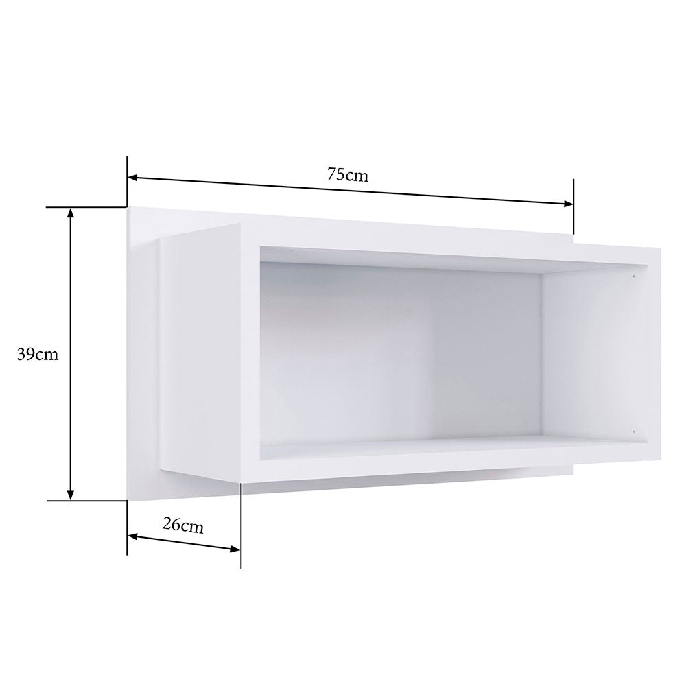 Repisa Federico Blanco 75 cm Rectangular - Repisas y Percheros | Bylmo