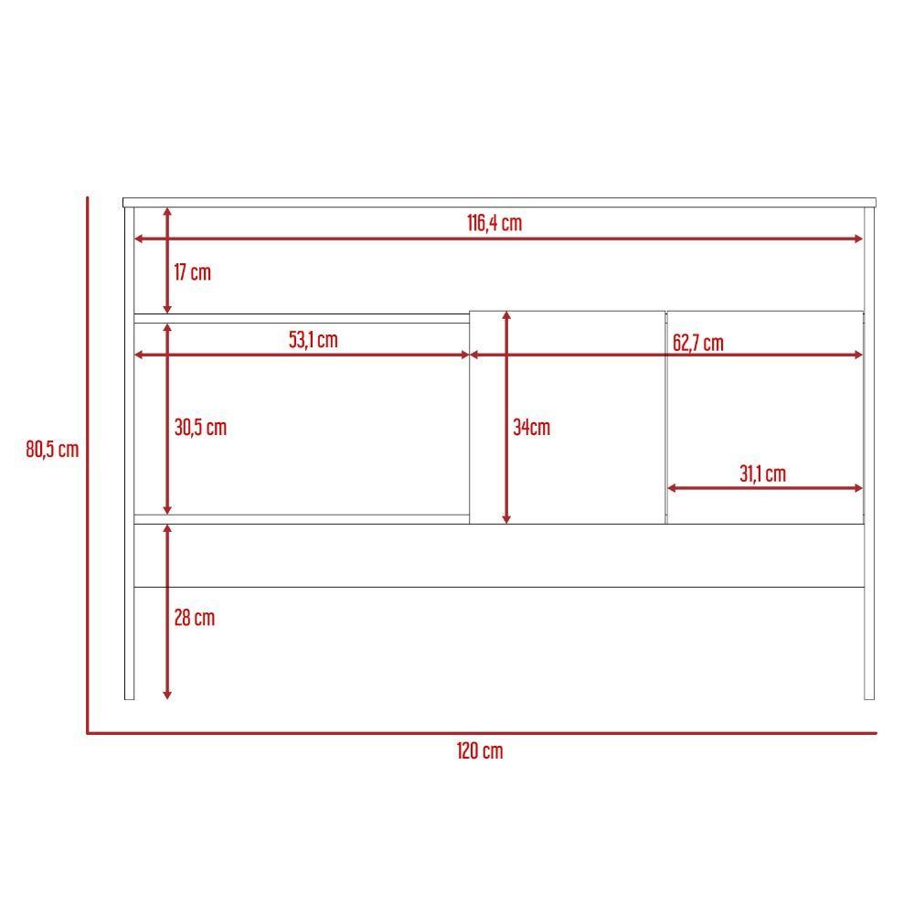 Arrimo Classic Wengue 120 cm con Dos Puertas - Bifes | Bylmo